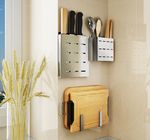 Ss Knife Storage Rack / Wall Mounted Kitchen Rack For Chopsticks Storage